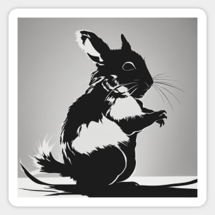 Chinchillas Shadow Silhouette Anime Style Collection No. 14 Sticker